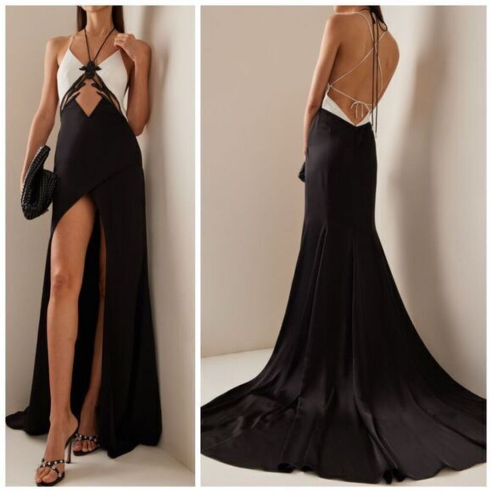 David Koma crystal-embellished sleeveless dress Size 8
